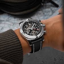 breitling leather watch